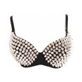 thumbnail image 1 of CAROOTU Soutien-Gorge Steampunk pour Femmes avec Clous à Pointes Rivet Fête Boîte de Nuit Rave Soutien-Gorge de Sport, 1 of 5