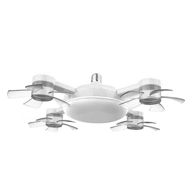 Drone Fan Light 4 Fan With Lights New Plug In Ceiling Fan 20" Ceiling Remote 60W 3 Color Dimmable LED 4 Styles For Living Room