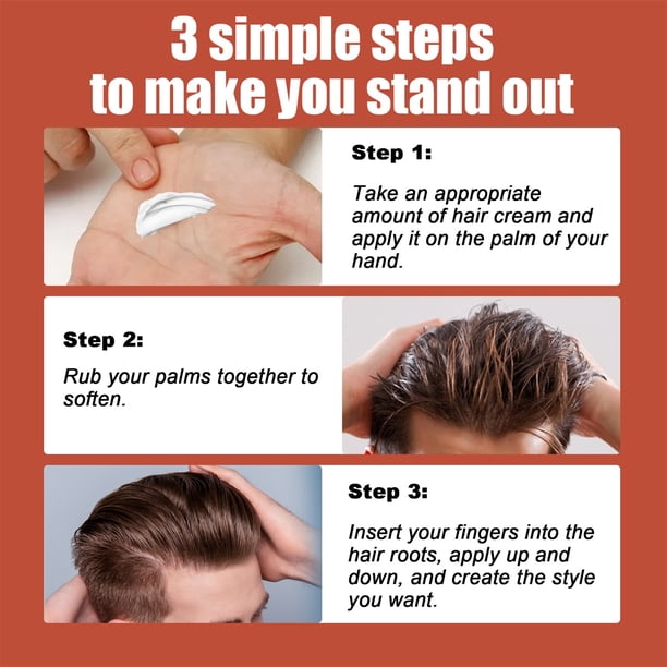 Men's Matte Finish High Hold Styling Cream Forming Cream for Curly
