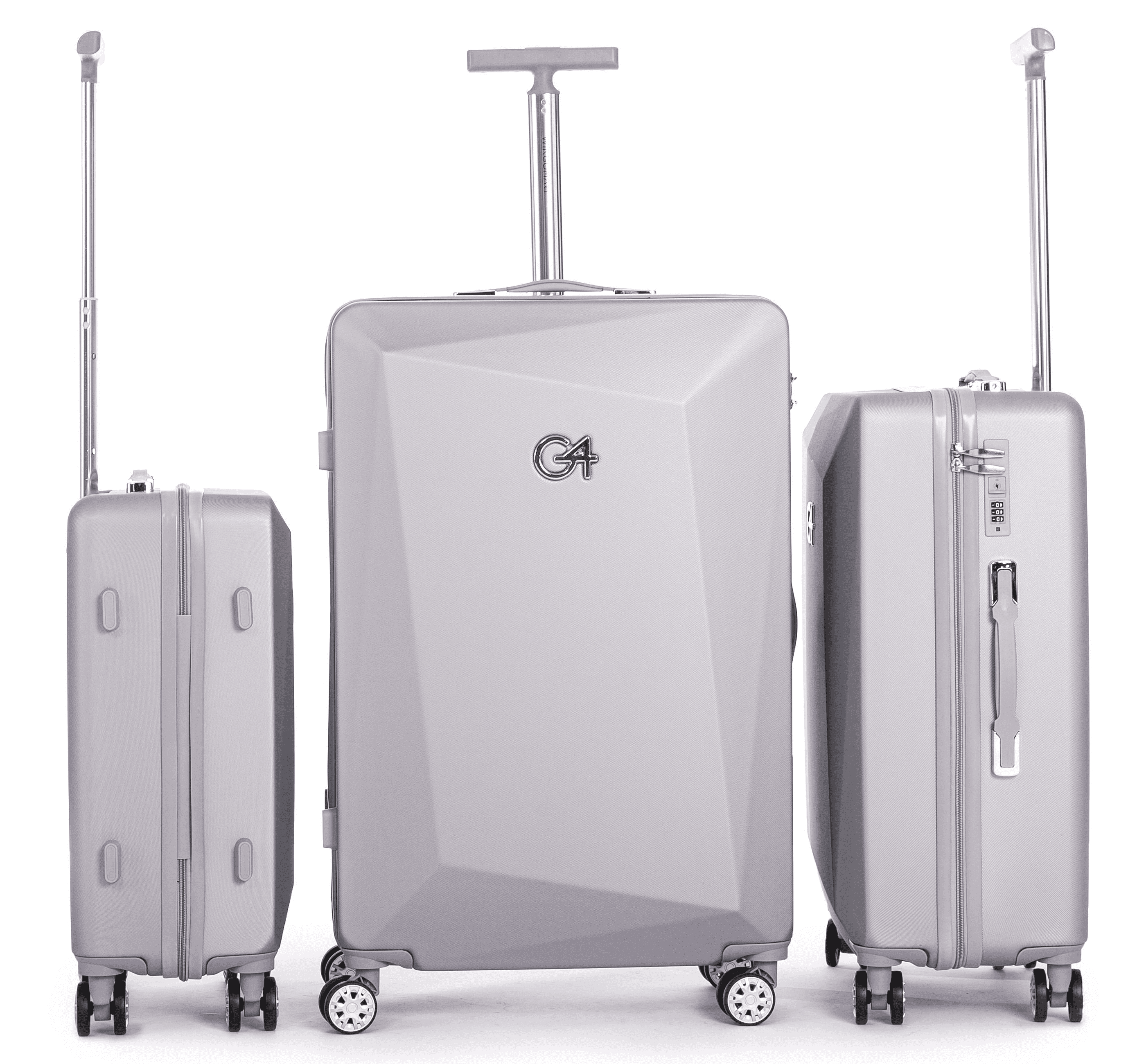 WINGOMART 3-Piece Luggage Set Lightweight Durable PC+ABS Hardside Luggage, Double Spinner Wheels, TSA Lock - 20in/24IN/28in