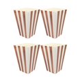 thumbnail image 2 of 48pcs Vertical Stripe Popcorn Boxes Holder Popcorn Snack Container Party Supplies Rose Gold, 2 of 8
