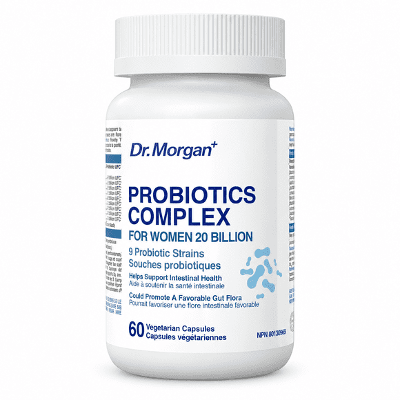 Dr. Morgan Probiotics Complex for Women, 20 Billion CFU, 9 Strains, 60 Capsules, NPN 80130969