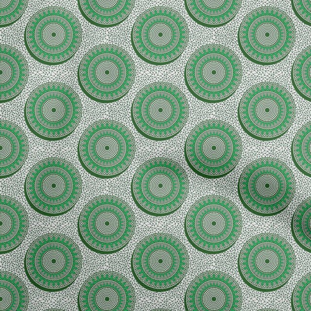 oneOone Velvet Green Fabric Asian Block Fabric For Sewing Printed Craft Fabric By The Yard 58 Inch Wide