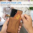 thumbnail image 4 of Leather Stand Case For Samsung Shockproof Card Slot Phone Cover, S20 Black, 4 of 6