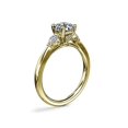thumbnail image 2 of 0.70 Carat Excellent Asscher Shape Genuine Diamond Latest Design Three Stone Engagement Ring for Ladies Solid 18K Yellow Gold Size 7.5, 2 of 8