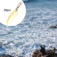 thumbnail image 4 of 20Pieces Leurres de Pêche Réalistes Leurres de Pêche pour Leurres Réfléchissants Doux d'Eau Douce Or M, 4 of 9