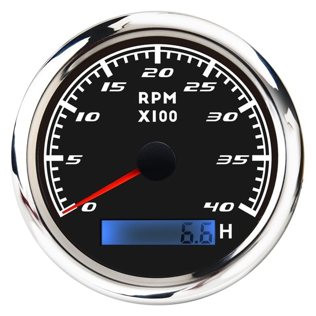 6000 RPM Tachometer Gauge With Red Backlight 3K 4K 7K 8K RPM Digital Tacho Meter Sensor 85mm stainless steel 316 bezel Gauges ,Easy to Calibrate