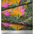 thumbnail image 3 of Soimoi polyester Crepe Fabric Floral & Leaves Tropical Print Sewing Fabric Yard 42 Inch Wide, 3 of 3