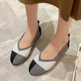 thumbnail image 2 of B91xZ Mocassin Pointu pour Femmes Confortable Bout Rond Fermé Ballerines Chaussures de Soirée Décontractées Formelles Mariage Danse, Noir 8, 2 of 5