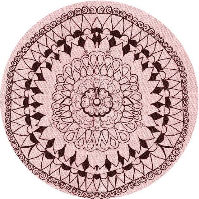 Ahgly Company Tapis Rond Lavable en Machine Intérieur Transitionnel Rouge Indien, 6 Pieds Rond