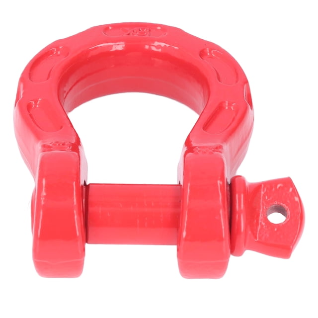 Winch D Ring Shackle, 5T/11000lbs Load Capacity 7/8in Pin Tow Clevis Multifunction For UTV For ATV Red,Black