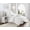 WHITE, variant on Luxury Floral Ruched High Quality Duvet Cover Set