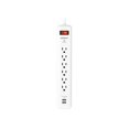 thumbnail image 1 of Monster 3001100 3 ft. 6 Outlets Power Strip with Surge Protection, White, 1 of 1