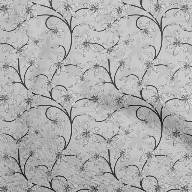 Tissu de Décoration de Projets d'Artisanat Rétro Floral Imprimé par la Cour 42 Pouces de Large