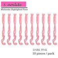 thumbnail image 2 of Colored Highlights Straight/Curly Clip in Hair Extensions Synthetic Hair in Multiple Colors, 2 of 6