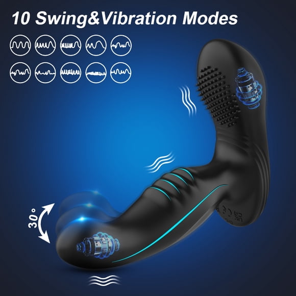 Tluda Wiggling Prostate Massager Anal Vibrator Adult Male Sex Toys, 10 Wiggling Wriggling Vibrator Modes, Anal Plug Anal Sex Toys Vibrating for Men Women Couples with Remote Control Sexual
