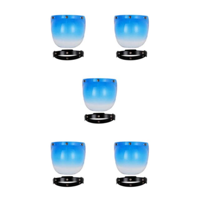 Decodeary Visors Materials For Clear Easy To Carry Vintage Gradient Blue Black 5Set