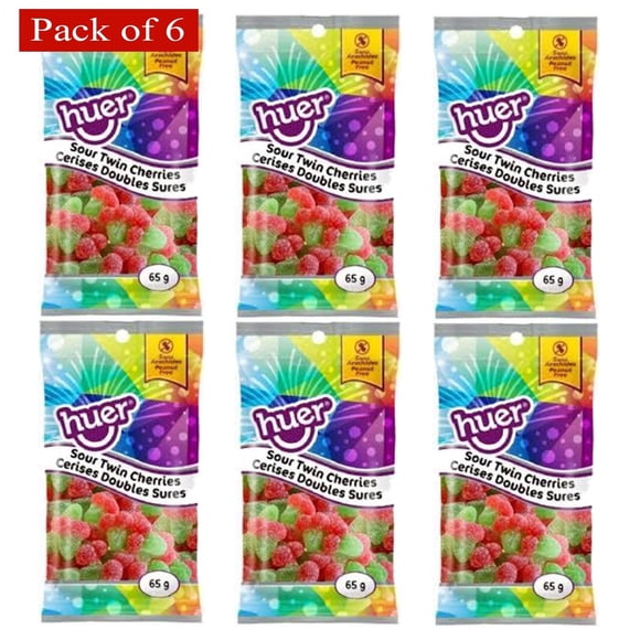 Huer Pocket Pals Cerises Doubles Sûres 75g (Lot de 6) 4,99 $ Ch.