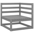 thumbnail image 1 of vidaXL Canapé d'Angle de Jardin Gris Bois Massif Pin, 1 of 1
