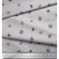 thumbnail image 2 of Soimoi Rayon Fabric Moth & Light Bug Insects Print Fabric by Yard 42 Inch Wide, 2 of 4