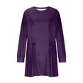 thumbnail image 4 of Chandail en Molleton Surdimensionné pour Femmes Col Rond Manches Longues Pull Décontracté Confortable Tenues de Mode Automne Vêtements 2024, 4 of 6