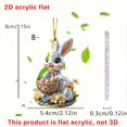 thumbnail image 3 of WHEANG Home Decor Easter Adorable Wreath 2D Flat Acrylic Pendant, 3 of 4