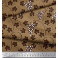 thumbnail image 2 of Soimoi Moss Tissu Georgette Feuilles & Raisins Imprimé Tissu de Couture Yard 42 Pouces de Large, 2 of 3