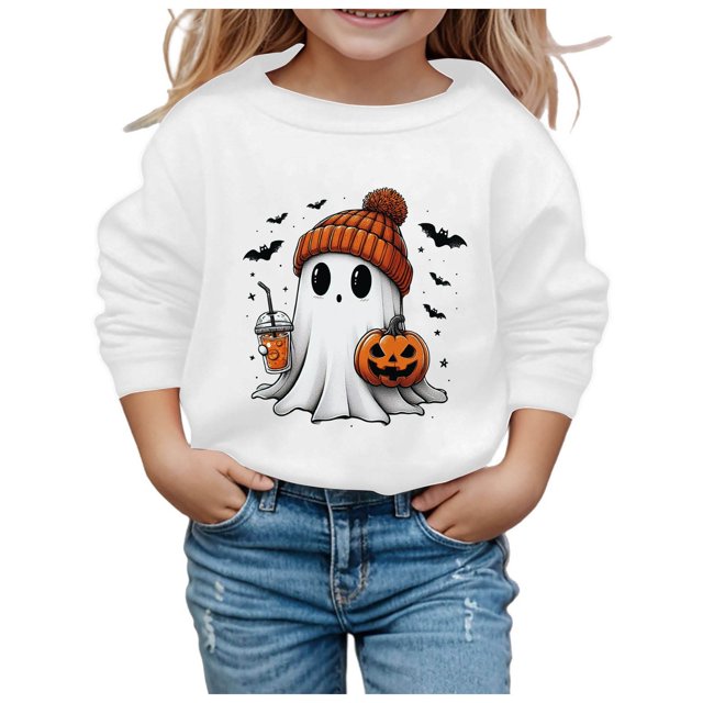 2025 Chandail Mignon pour Enfants P Imprimé Col Rond Sans Capuche Garçon Vêtements d'Automne Manches Longues