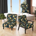 thumbnail image 1 of Designart "Twilight Serenity In The Tropics I" Gold Tropical Upholstered Accent Chair - Tropical Arm Chair For Bedroom, 1 of 7