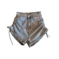 thumbnail image 1 of facefd Shorts Rétro Mode Urbaine d'Été pour Femme, Pantalon de Loisirs Taille Haute, Tenue Résistante à l'Usure, Bleu S, 1 of 9