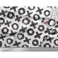 thumbnail image 4 of Soimoi White Rayon Fabric Circle & Cross Geometric Print Fabric by the Yard 56 Inch Wide, 4 of 4