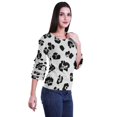 thumbnail image 3 of Moomaya Printed Ruffle Shirt Women Party Top Short T-Shirt Top Summer Clothing, 3 of 4