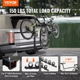 thumbnail image 2 of VEVOR Hitch Mount Bike Rack, 4-Bike Carrier Rack, 150 LBS Capacity Bike Rack Hitch for 2-inch Receiver, Titling and Folding Bike Carrier with No-Wobble U Bolt and Strap, for Car, SUV, Truck, RV, 2 of 9