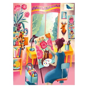 RoseArt - Vision verticale 500-Piece - Art Studio- Puzzle de verrouillage pour adultes