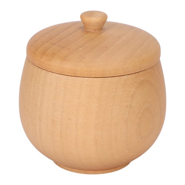 Wood Spice Jar, Japanese Dustproof Safe Seasoning Box Sour Jujube Wood For Kitchen For Salt Log
