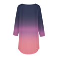 thumbnail image 5 of Pxiakgy Vente Chaude!! T-Shirts à Manches Longues Col Rond pour Femmes Printemps Automne Tie Dye Hauts Amples Tunique Décontractée Blouse Col Printemps Tunique Imprimée Décontractée T-Shirts Trois Quarts Hauts pour Femmes Violet S, 5 of 5
