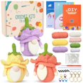 thumbnail image 1 of 3pcs/Set Handmade Doll Crochet Kit For Beginners Penguin Sewing Material Package Hand Knitting For Kids Adults Crochet Lovers, 1 of 6