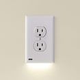 thumbnail image 3 of Single - SnapPower GuideLight for Outlets [New Version - LED Light Bar] - Night Light - Electrical Outlet Wall Plate With LED Night Lights - Automatic On/Off Sensor - (Duplex, White), 3 of 10