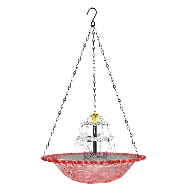 Bgsha Beautiful Solar Bird Bath Fountain Perfect for Birdwatching in Your Yard