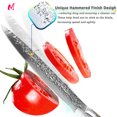 thumbnail image 2 of Professional Kitchen Knives, 3PC Chef Knife Set Sharp Knives for Kitchen High Carbon Stainless Steel Hammered Blade, Japanese Cooking Knife, 2 of 6