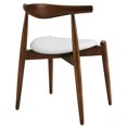 thumbnail image 3 of Modway Stalwart 18" Wood Dining Side Chair, Dark Walnut/White, Set of 2, 3 of 5