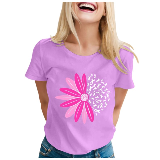 TSADFHJI Tuniques pour Femmes à Encolure Carrée T-Shirt Imprimé à Manches Courtes à Col Rond pour Femmes Haut Blouse TTTG Violet