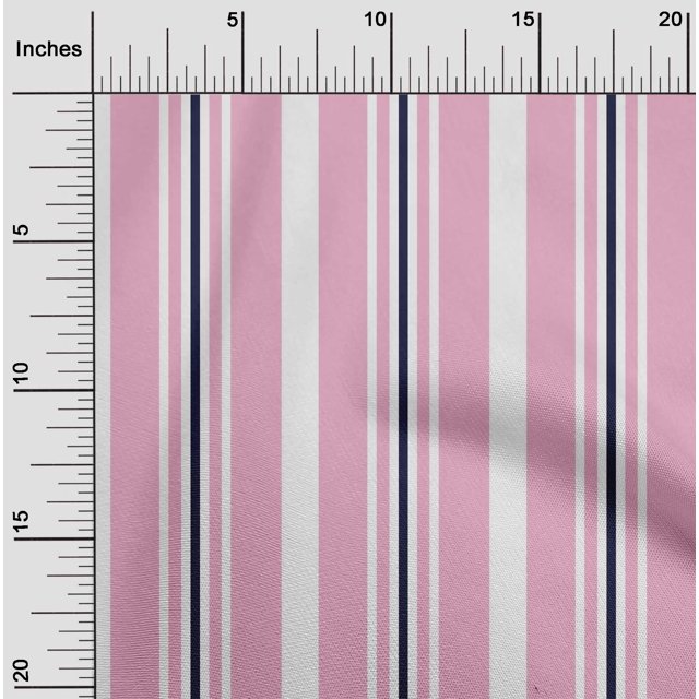 oneOone Organic Cotton Voile Fabric Stripe Printed Craft Fabric BTY 42 Inch Wide