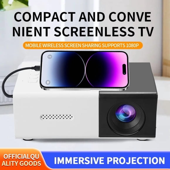 Chmadoxn Mini Projecteur Mini Projecteur Portable Automatique Projecteur Portable pour Extérieur/intérieur Projecteur de Films un Projecteur