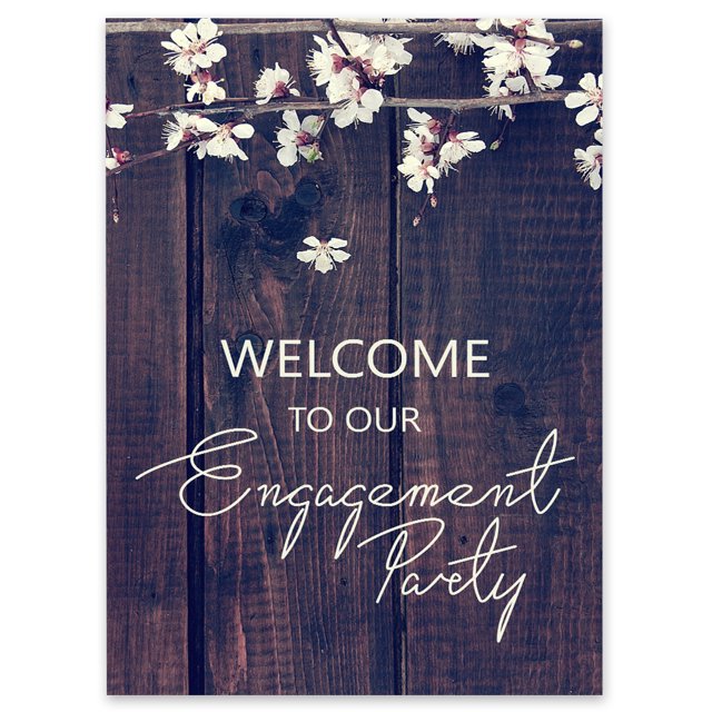 Darling Souvenir MADE WITH LOVE Flowers With Wood Panel,WelcomeSignLarge Decorative PosterWelcomeTo Our Engagement Poster For Easel Party Collection- 18x12