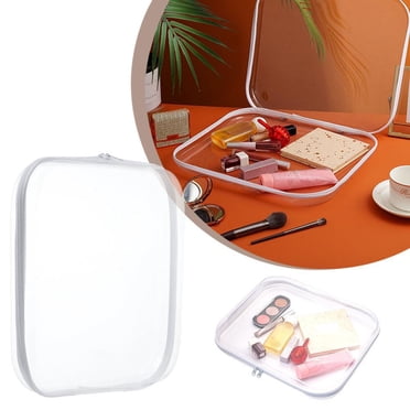 Openpig Clear Zipper Pouches Hard Shell For Organizing Transparent Bliss Plastic Storage Pvc Bin For Travel