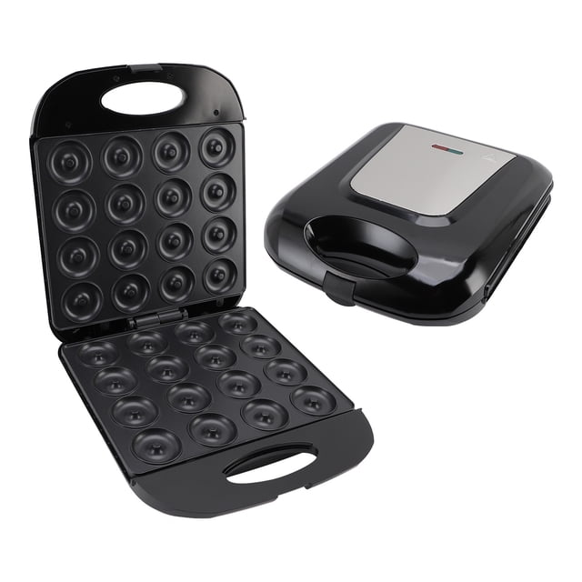 Mini Donut Maker Machine, Electric Non Stick Makes 16 Mini Doughnuts Smart Temperature Control Small Doughnuts Maker Machine for Kid Friendly Breakfast, Snacks, Desserts