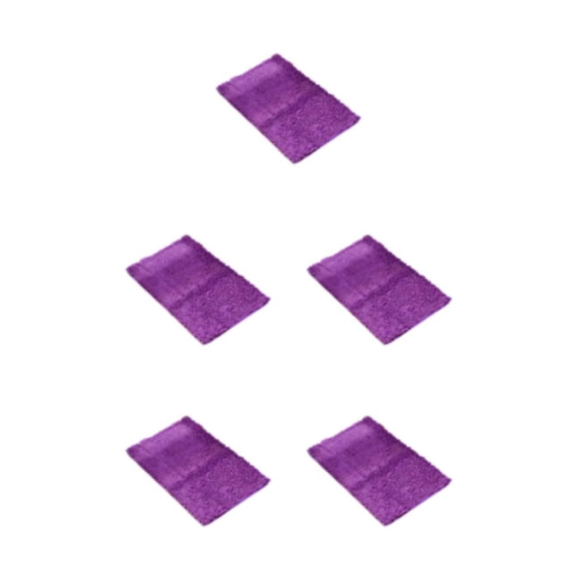 mmirethe Polyester Soft Chenille Rug - Prompt And Strong Absorption No Shedding Soft Texture Absorbent Vibrant Purple 40cm*60cm 5Set