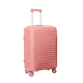 thumbnail image 3 of TRAVLR Monograph 4 Piece Luggage Set, Unbreakable Polypropylene Hardside Spinner Suitcase with 12" Vanity Case, Anti-Blast YKK Zippers, TSA Lock, Expandable Travel Bags (Rose Gold), 3 of 7