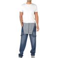 thumbnail image 3 of cllios Mens Bib Overalls Denim Regular Fit Adjustable Strap Practical Jeans Jumpsuits Slim Pocket Overalls, 3 of 8